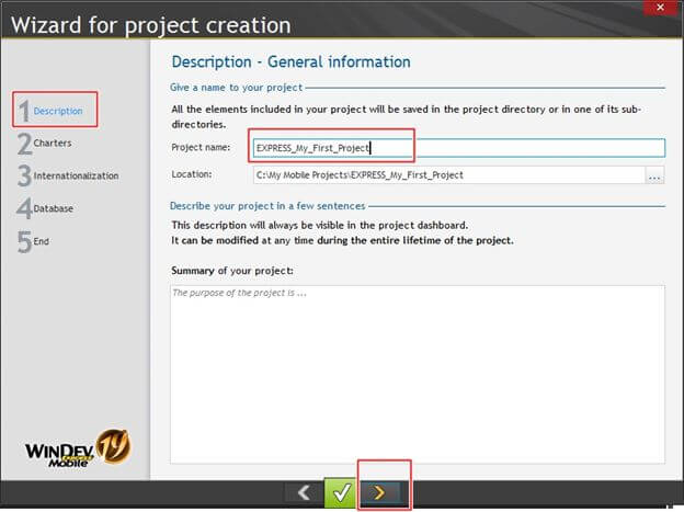click on arrow button